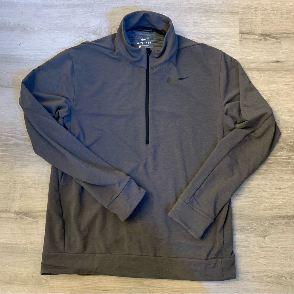 Men's Nike Dri-Fit Medium Weight Quarter Zip Shirt / Jacket Gray